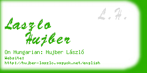 laszlo hujber business card